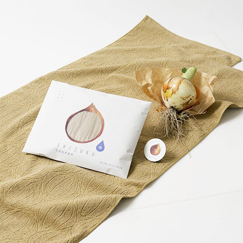 [Towels] "SHIZUKU" Botanical Dyed Gauze Handy Towel (13"x33") | Senshu Towel | FUKUROYA TOWEL