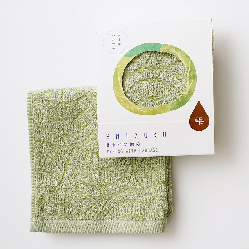 [Towels] "SHIZUKU" Botanical Dyed Towel Handkerchief | Senshu Towel | FUKUROYA TOWEL