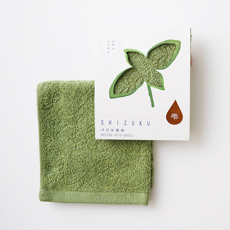 [Towels] "SHIZUKU" Botanical Dyed Towel Handkerchief | Senshu Towel | FUKUROYA TOWEL