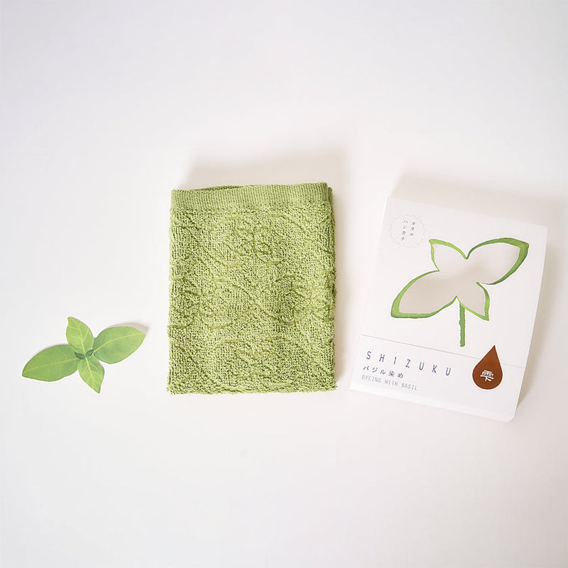 [Towels] "SHIZUKU" Botanical Dyed Towel Handkerchief | Senshu Towel | FUKUROYA TOWEL