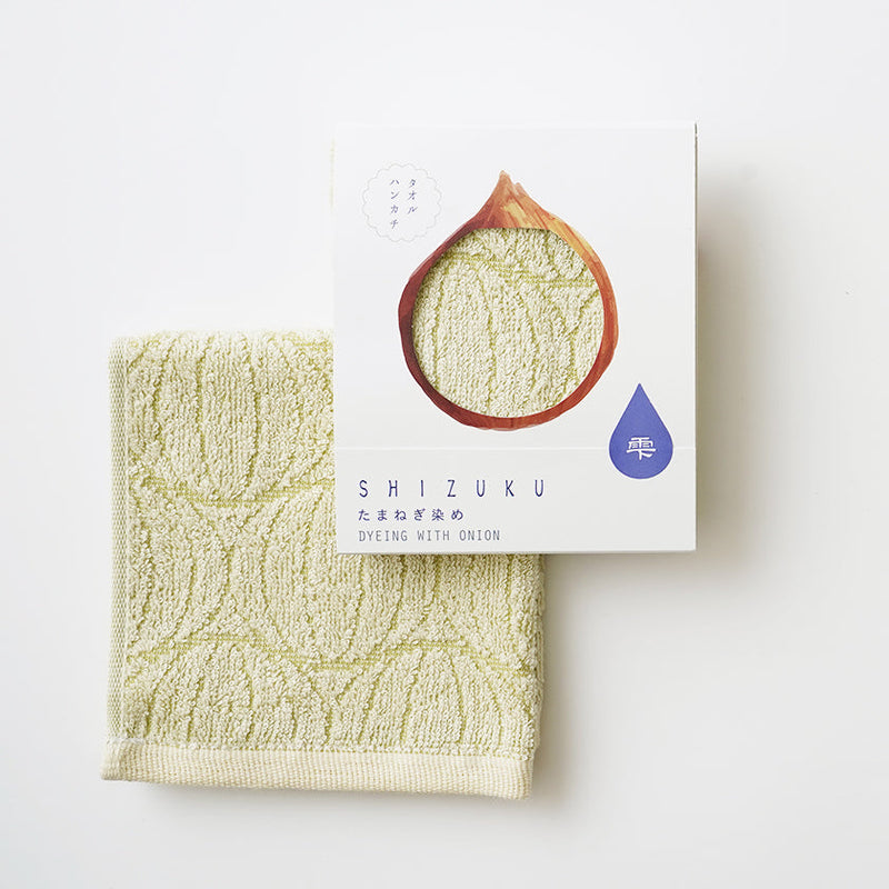 [Towels] "SHIZUKU" Botanical Dyed Towel Handkerchief | Senshu Towel | FUKUROYA TOWEL