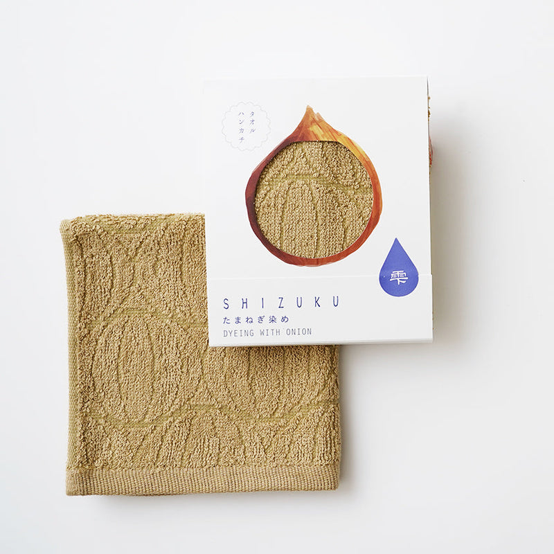 [Towels] "SHIZUKU" Botanical Dyed Towel Handkerchief | Senshu Towel | FUKUROYA TOWEL