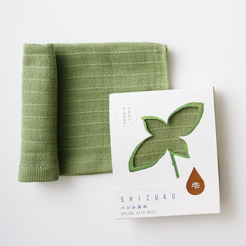 [Towels] "SHIZUKU" Botanical Dyed Gauze Handkerchief | Senshu Towel | FUKUROYA TOWEL