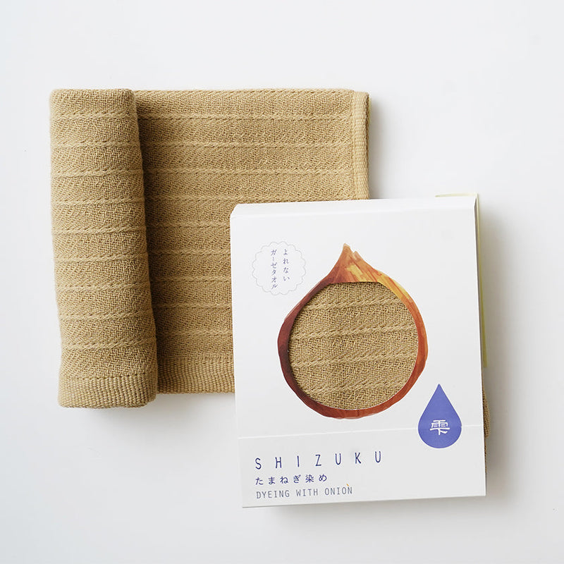 [Towels] "SHIZUKU" Botanical Dyed Gauze Handkerchief | Senshu Towel | FUKUROYA TOWEL