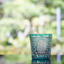 [EDO KIRIKO] KIKUTSUNAGI AND KAGOME OLD-FASHIONED GLASS | TABLEAU