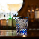 [EDO KIRIKO] KIKUTSUNAGI AND KAGOME OLD-FASHIONED GLASS | TABLEAU