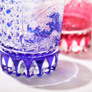 [EDO KIRIKO] "GAIFUKAISEI" "KANAGAWAOKINAMIURA" AND KIKUKAGOME OLD-FASHIONED GLASS | TABLEAU