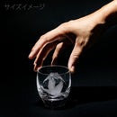 [EDO KIRIKO] "MT. FUJI" AND "CRANE" "CHERRY BLOSSOM" SAKE GLASS | TABLEAU