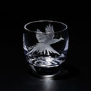 [EDO KIRIKO] "MT. FUJI" AND "CRANE" "CHERRY BLOSSOM" SAKE GLASS | TABLEAU