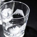[EDO KIRIKO] "MT. FUJI" AND "CRANE" "CHERRY BLOSSOM" OLD-FASHIONED GLASS | TABLEAU