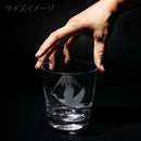 [EDO KIRIKO] "MT. FUJI" AND "CRANE" "CHERRY BLOSSOM" OLD-FASHIONED GLASS | TABLEAU