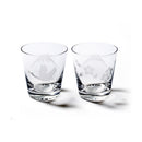 [EDO KIRIKO] "MT. FUJI" AND "CRANE" "CHERRY BLOSSOM" OLD-FASHIONED GLASS | TABLEAU