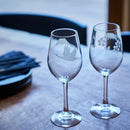 [EDO KIRIKO] "MT. FUJI" AND "CRANE" "CHERRY BLOSSOM" WINE GLASS PAIR | TABLEAU