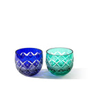 [EDO KIRIKO] YARAI NANAKO SAKE CUP PAIR | TABLEAU