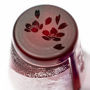 [EDO GLASS] RED FUJI "MT. FUJI" AND SAKURA FREE CUP | TABLEAU