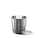 [EDO GLASS] KOMON "KANOKO" "TRIPLE LINE CHECK" "ALLOCATION" FREE CUP BLACK | TABLEAU