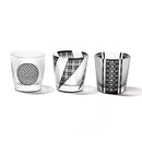 [EDO GLASS] KOMON "KANOKO" "TRIPLE LINE CHECK" "ALLOCATION" FREE CUP BLACK | TABLEAU