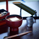 [EDO GLASS] KOMON "KANOKO" "TRIPLE LINE CHECK" "ALLOCATION" FREE CUP BLACK | TABLEAU