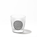 [EDO GLASS] KOMON "KANOKO" "TRIPLE LINE CHECK" "ALLOCATION" FREE CUP BLACK | TABLEAU