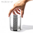 [EDO GLASS] KOMON "KANOKO" "ALLOCATION" "HEMP LEAF" "SPOTTED" "SHIPPO" "BAMBOO" OLD-FASHIONED GLASS BLACK | TABLEAU