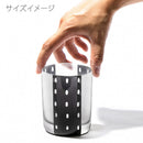 [EDO GLASS] KOMON "KANOKO" "ALLOCATION" "HEMP LEAF" "SPOTTED" "SHIPPO" "BAMBOO" OLD-FASHIONED GLASS BLACK | TABLEAU