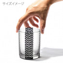 [EDO GLASS] KOMON "KANOKO" "ALLOCATION" "HEMP LEAF" "SPOTTED" "SHIPPO" "BAMBOO" OLD-FASHIONED GLASS BLACK | TABLEAU