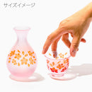 [CHOUKOKU GLASSES (CARVING) YUME GLASS] SAKURA THREE-PIECE SET FOR SAKE | TABLEAU