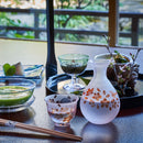 [CHOUKOKU GLASSES (CARVING) YUME GLASS] SAKURA THREE-PIECE SET FOR SAKE | TABLEAU