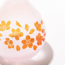 [CHOUKOKU GLASSES (CARVING) YUME GLASS] SAKURA DROP SINGLE-FLOWER VASE | TABLEAU