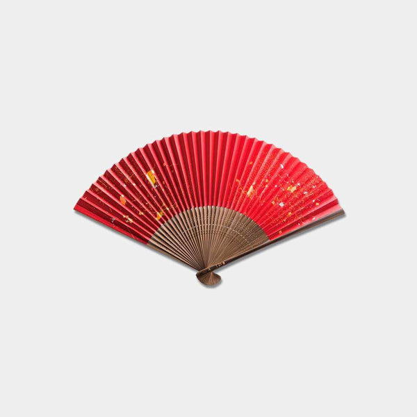 FOLDING FAN CHIRASHI BEAUTY GLITTER KIRARA (UNISEX), Hand Fan, Kanazawa Gold Leaf