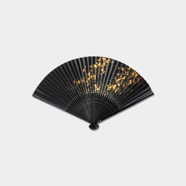 FOLDING FAN CHIRASHI BEAUTY STARRY SKY HOSHIZORA (UNISEX), Hand Fan, Kanazawa Gold Leaf