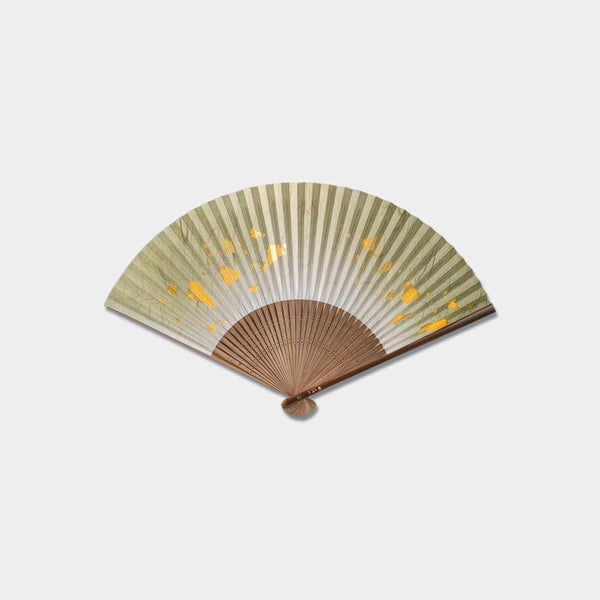 FOLDING FAN CHIRASHIMI KINPU KINPU (UNISEX), Hand Fan, Kanazawa Gold Leaf