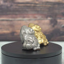 RACCOON FIGURINE TANUTANU (SILVER) FEMALE, Shigaraki Ware