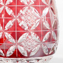 凛然 ienomiグラス 菊七宝 -kiku shippo- (赤)【切子】