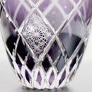 GUINOMI KIKU YARAI (PURPLE), Sake Glass, rinzen Kiriko