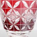 GUINOMI KIKU SHIPPO (RED), Sake Glass, rinzen Kiriko