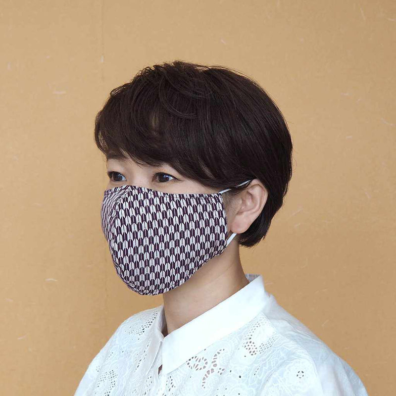 KINUMASK ROUND (UNISEX) A, Facemask, Kyoto Yuzen Dyeing