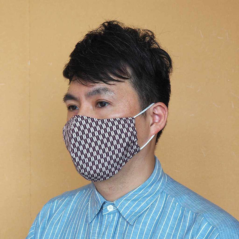 KINUMASK ROUND (UNISEX) A, Facemask, Kyoto Yuzen Dyeing