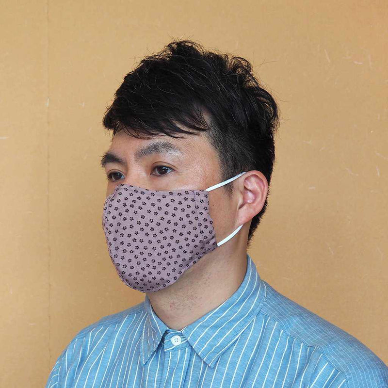 KINUMASK ROUND (UNISEX) B, Facemask, Kyoto Yuzen Dyeing