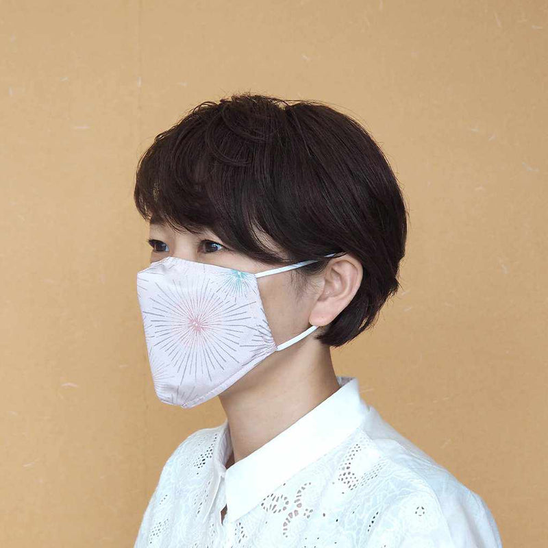 KINUMASK SQUARE (UNISEX) D, Facemask, Kyoto Yuzen Dyeing