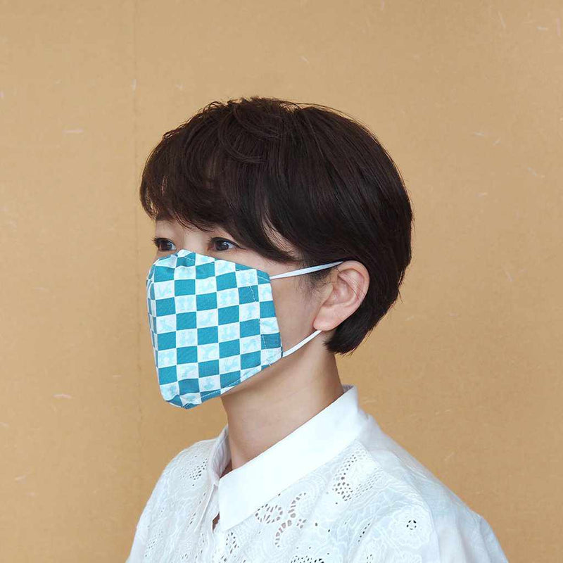 KINUMASK SQUARE (UNISEX) F, Facemask, Kyoto Yuzen Dyeing