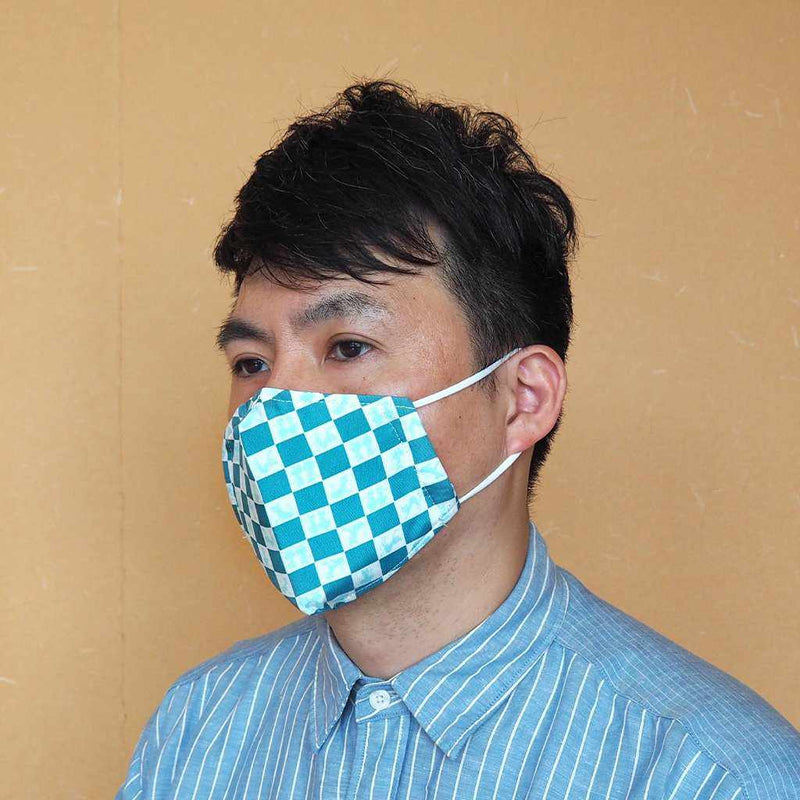 KINUMASK SQUARE (UNISEX) F, Facemask, Kyoto Yuzen Dyeing