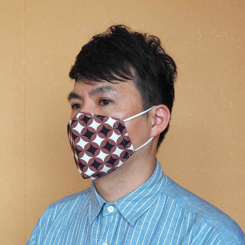 KINUMASK SQUARE (UNISEX) G, Facemask, Kyoto Yuzen Dyeing