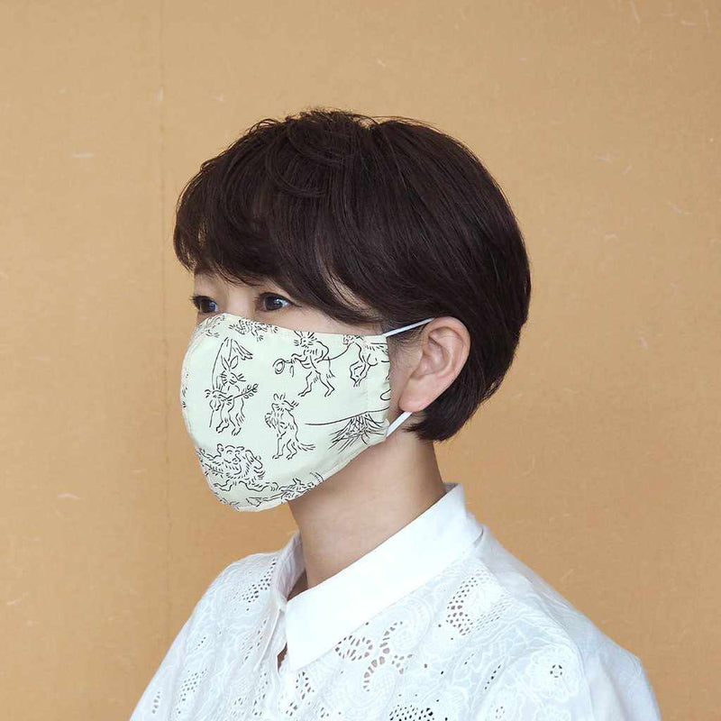KINUMASK ROUND (UNISEX) I, Facemask, Kyoto Yuzen Dyeing