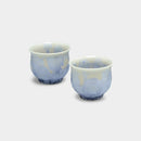 FLOWER CRYSTAL (GINFUJI) GUINOMI (1 PIECE), Sake Cup, Kyo Ware, Kiyomizu Ware