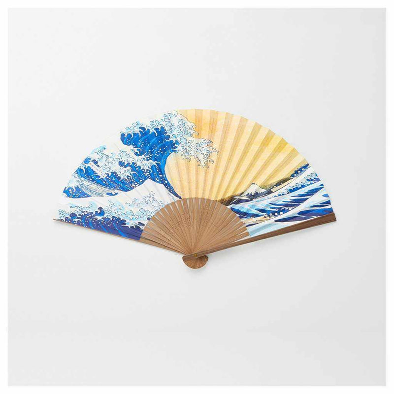 MEN'S PAPER FAN THIRTY-SIX VIEWS OF TOMITAKE AKAKANAGAWA OKINAMI URA [HAND FAN]