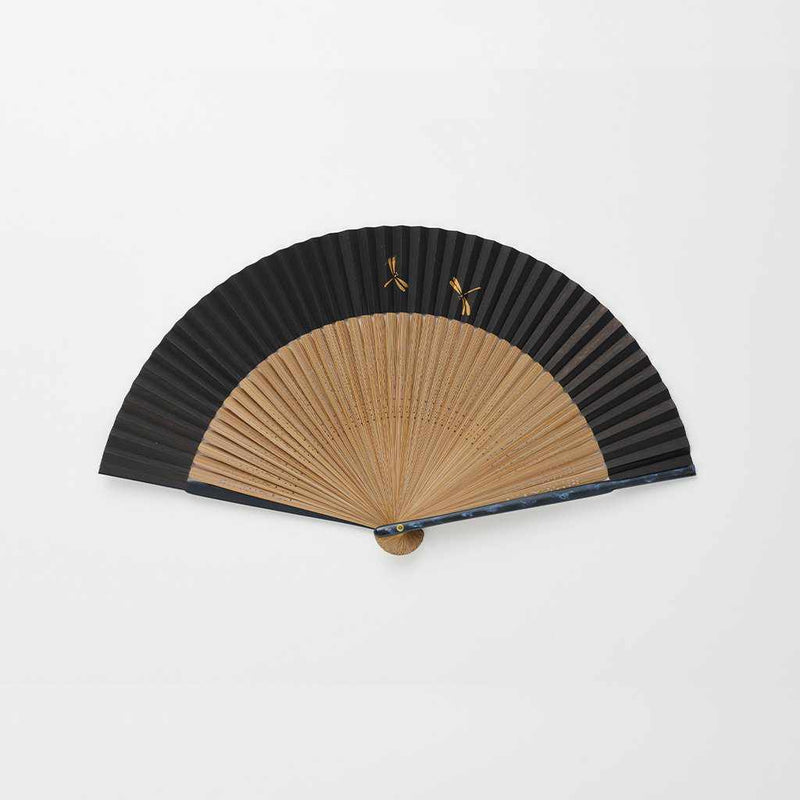 A DRAGONFLY PLAYING IN A MAN'S PAPER FAN FIELD, Hand Fan, Kyoto Folding Fans