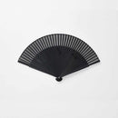 MEN'S SILK FAN GOURD BLACK BONE LARGE SHORT GROUND [HAND FAN]