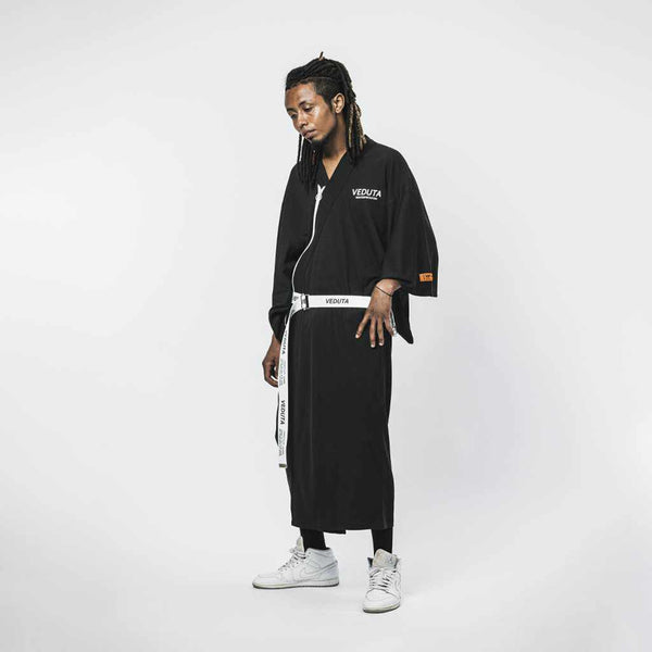 STAY HOME YUKATA: BLACK [KIMONO]