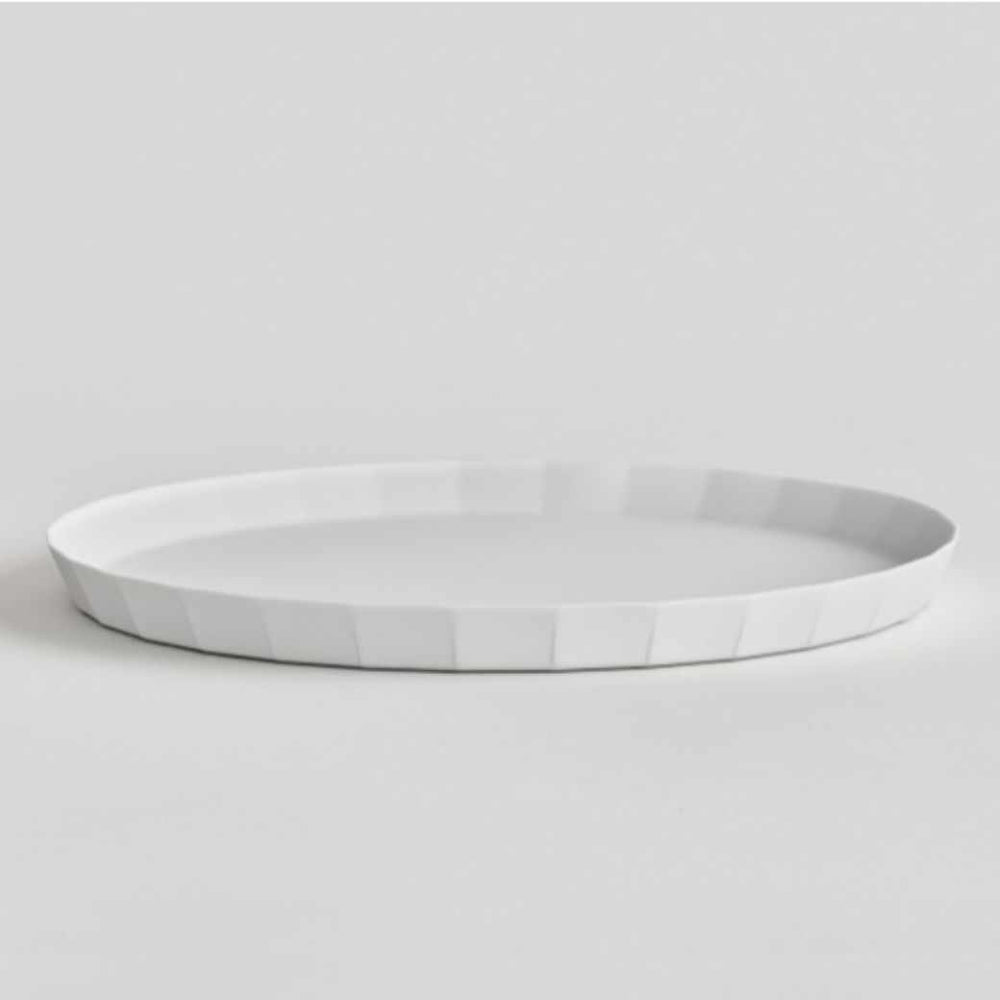 有田焼　白磁　大皿 有田焼 窯元 博泉窯 白磁線文皿 中村慎 作 陶芸家 手づくり